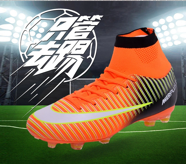 Manufacturing Soccer Boots/Flying Knits Soccer Shoes Football Ankle Boots Stock Cricket in Warehouse