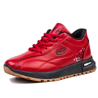 Tênis de caminhada feminino PU fashion OEM de boa qualidade sapatos casuais de inverno